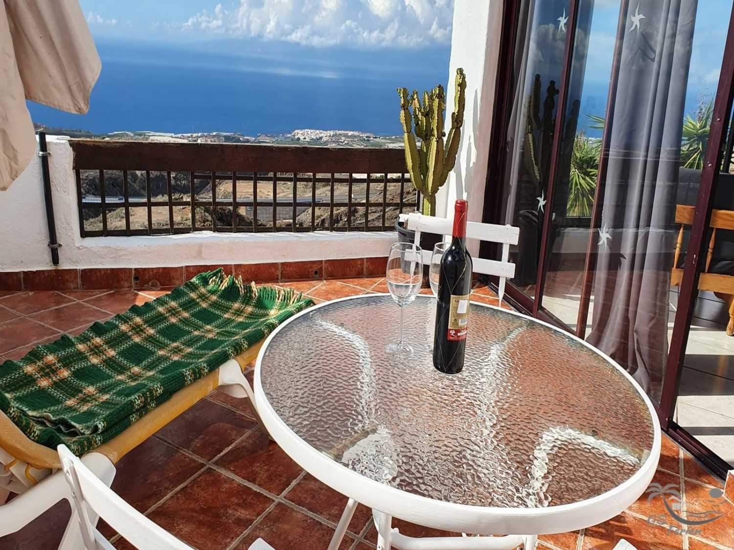 Meerblick Teneriffa Urlaub Las Americas Wintergarten und Terrasse